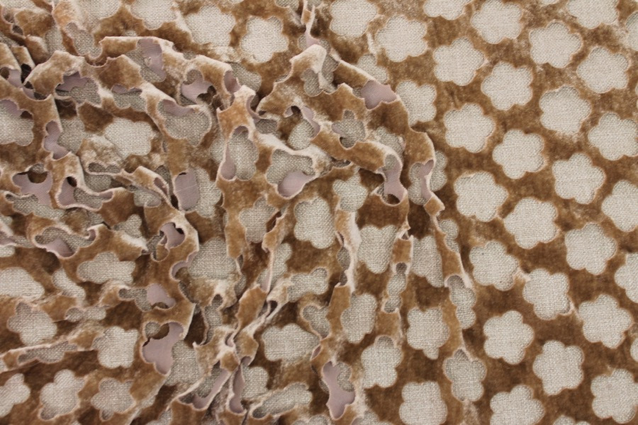 Laser Cut Soft Velvet - Faun fabric, image 4 of 9