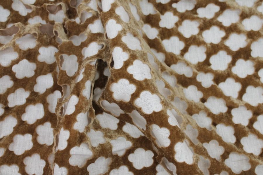 Laser Cut Soft Velvet - Faun fabric, image 3 of 9