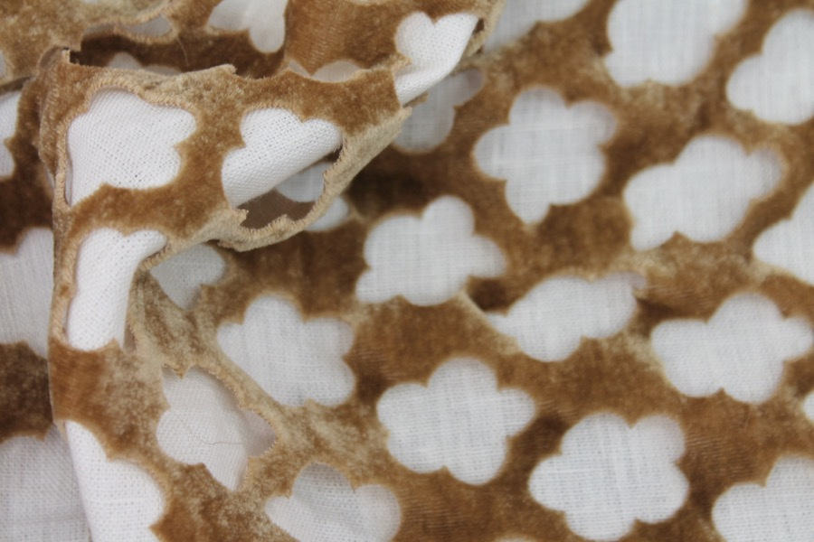 Laser Cut Soft Velvet - Faun fabric, image 9 of 9