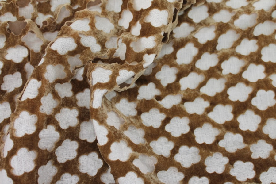 Laser Cut Soft Velvet - Faun fabric, image 8 of 9