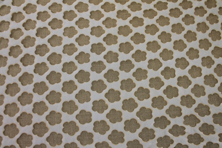 Laser Cut Soft Velvet - Ivory fabric, image 6 of 7