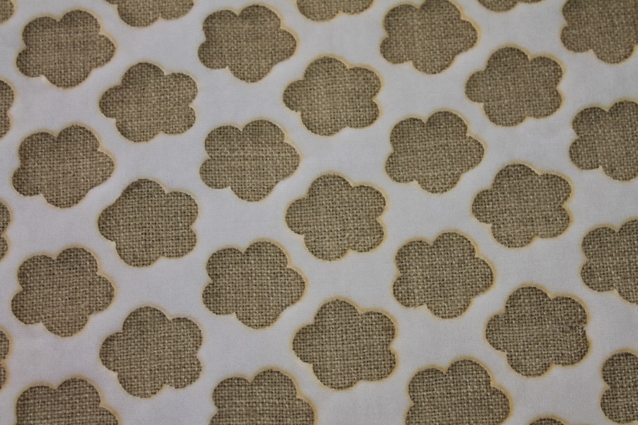 Laser Cut Soft Velvet - Ivory fabric, image 5 of 7