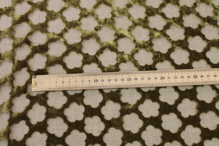 Laser Cut Soft Velvet - Green fabric, image 6 of 7