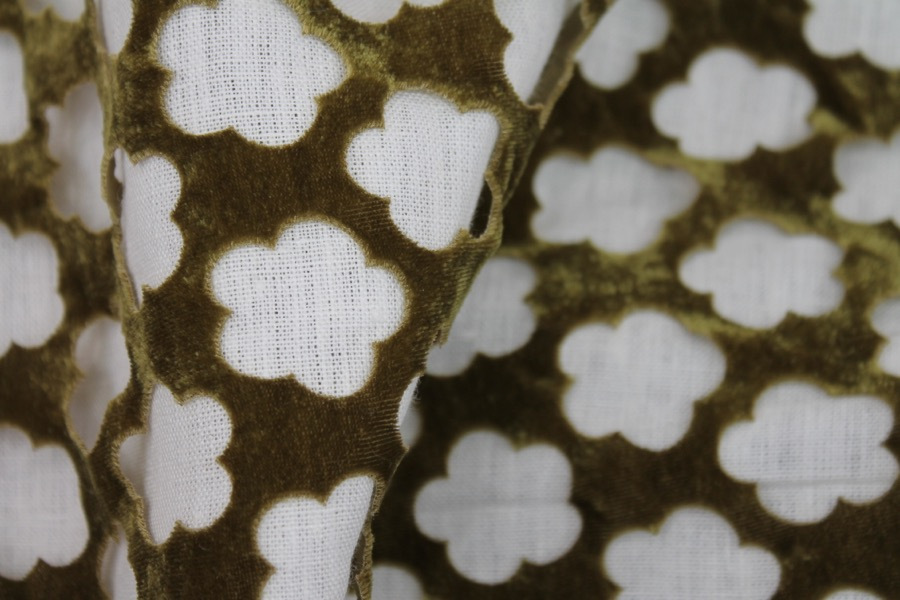Laser Cut Soft Velvet - Green fabric, image 4 of 7