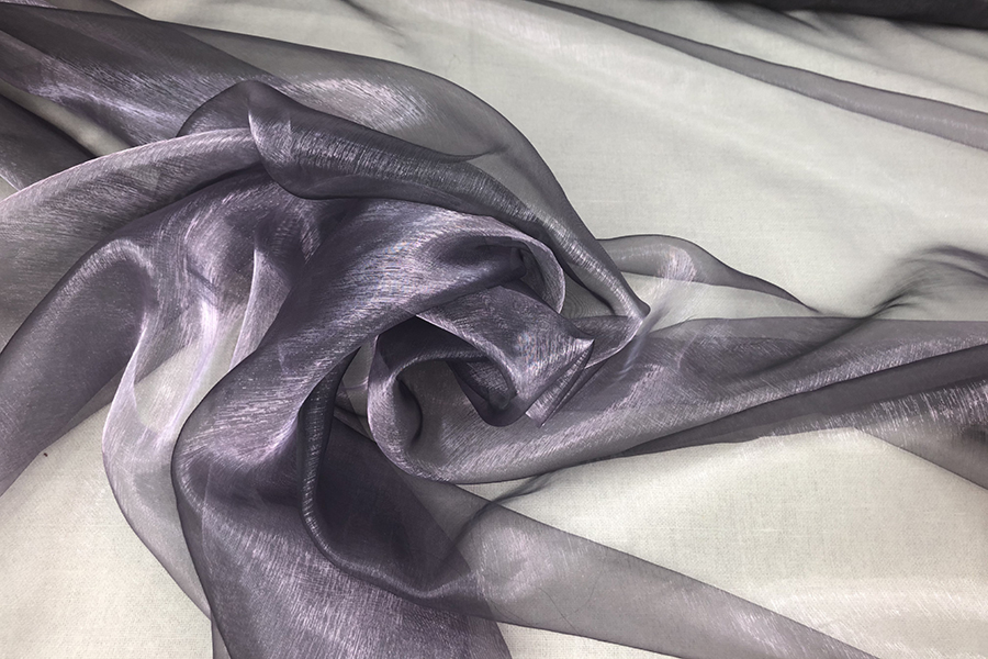 Polyamide Organza - Lilac/Black fabric, image 2 of 6