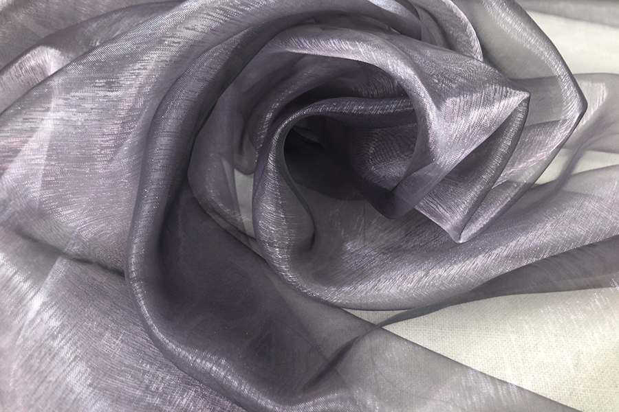Polyamide Organza - Lilac/Black fabric, image 3 of 6