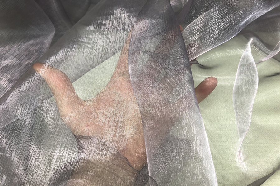 Polyamide Organza - Lilac/Black fabric, image 5 of 6