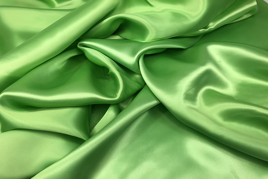 Lime Viscose Satin Lining fabric, image 2 of 6