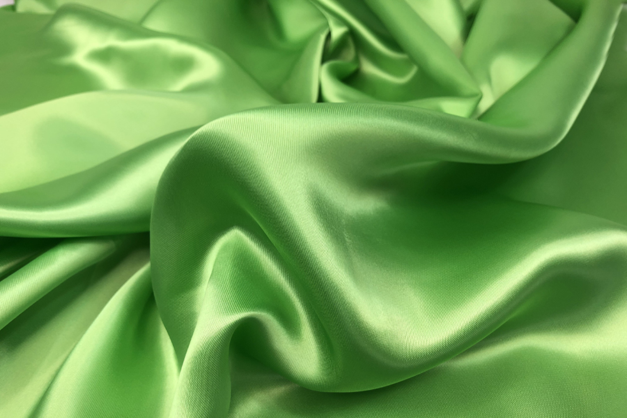 Lime Viscose Satin Lining fabric