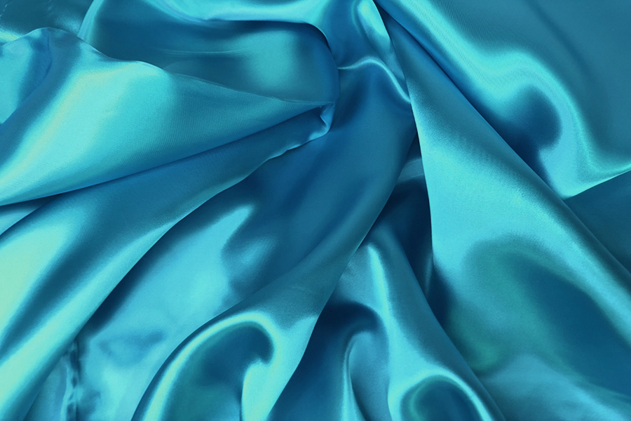 Turquoise Viscose Satin Lining fabric, image 3 of 4