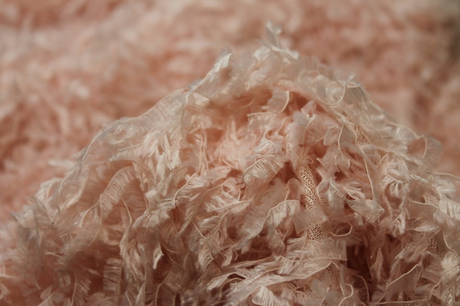 "Faux Feather" Fabric - Pale Pink, image 2 of 7