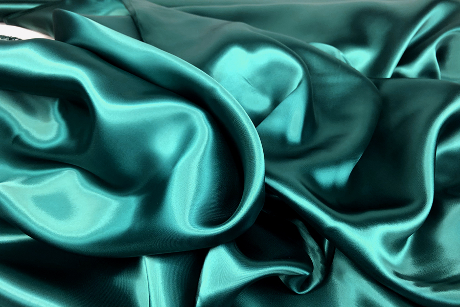 Peacock Viscose Satin Lining fabric, image 2 of 6
