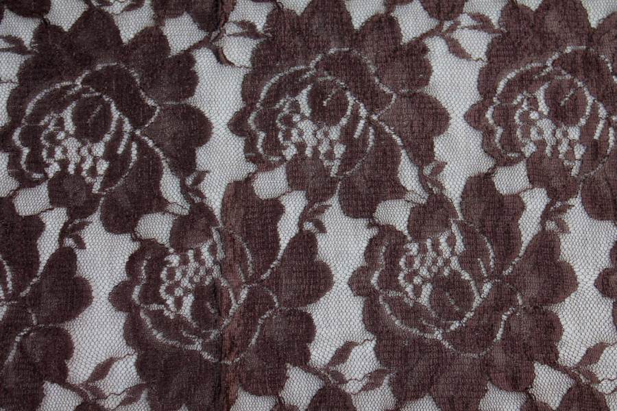 Simple Lace - Chocolate fabric, image 5 of 6