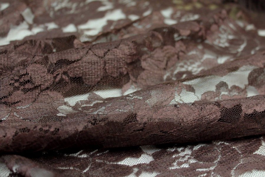 Simple Lace - Chocolate fabric, image 4 of 6