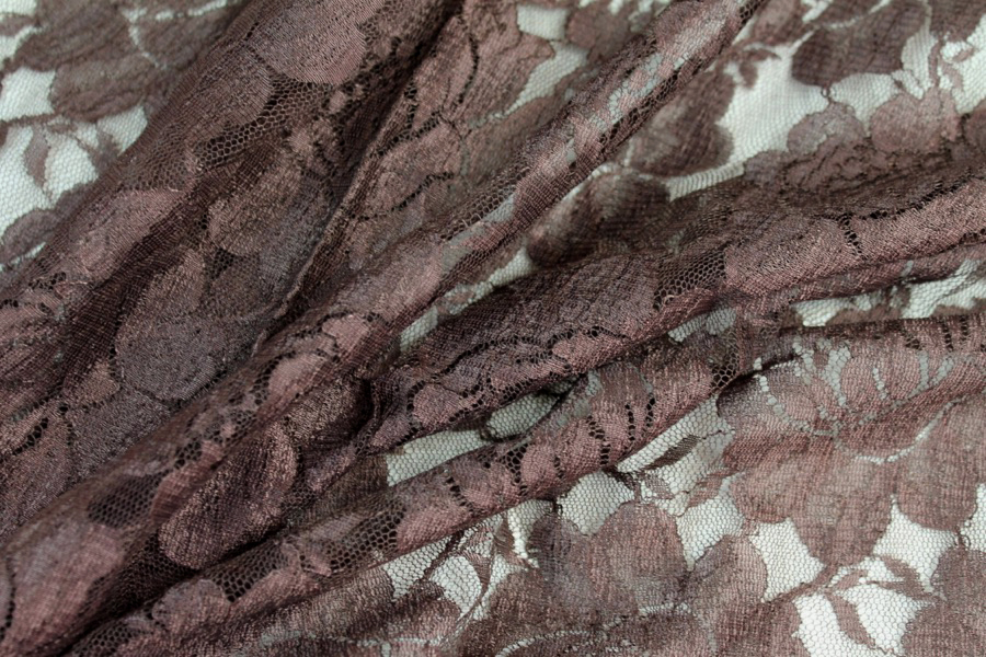 Simple Lace - Chocolate fabric