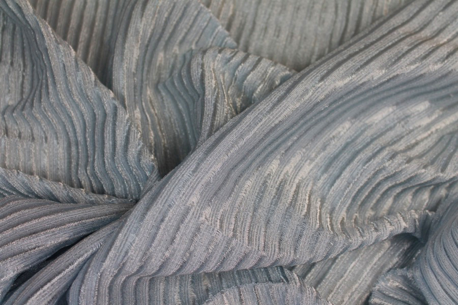 Metallic Stripe Knit Jersey - Pale Blue fabric, image 9 of 9