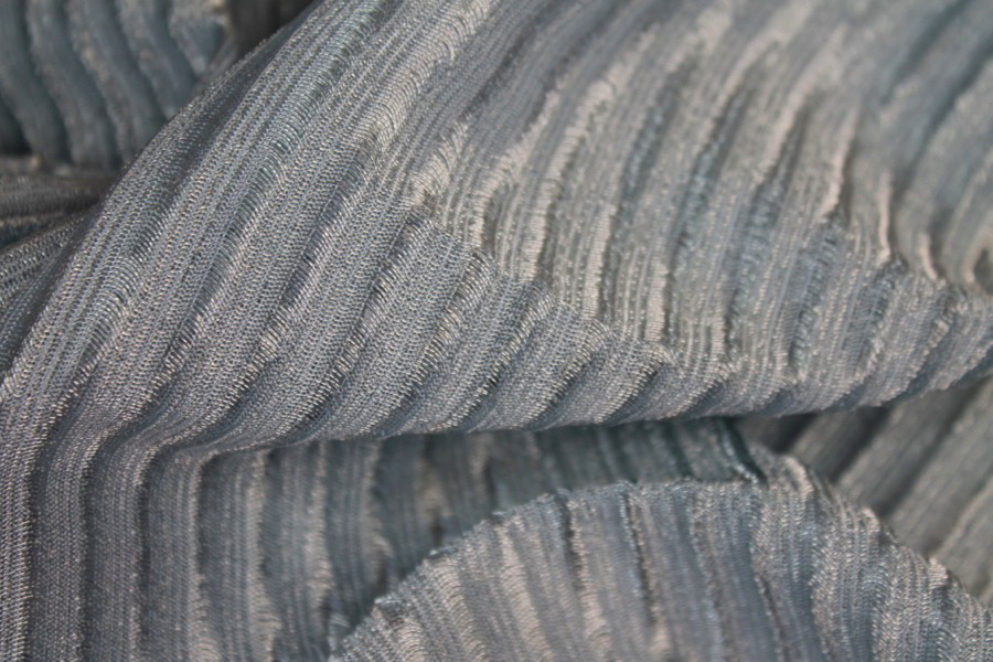 Metallic Stripe Knit Jersey - Pale Blue fabric, image 8 of 9