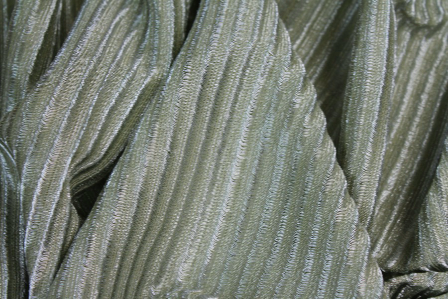 Metallic Stripe Knit Jersey - Sage Green fabric, image 5 of 7