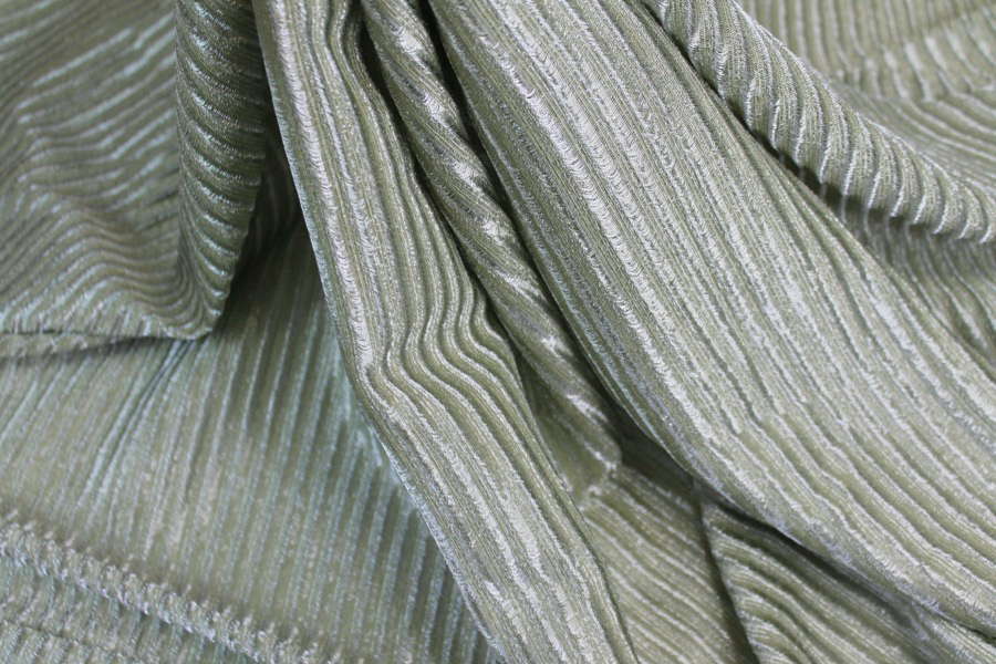 Metallic Stripe Knit Jersey - Sage Green fabric, image 6 of 7