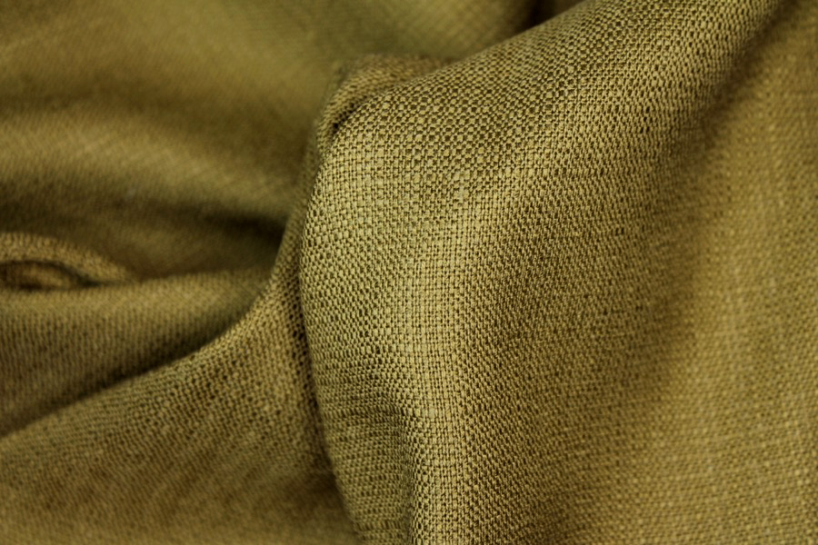 Textured Weave Linen - Olive fabric, image 4 of 7