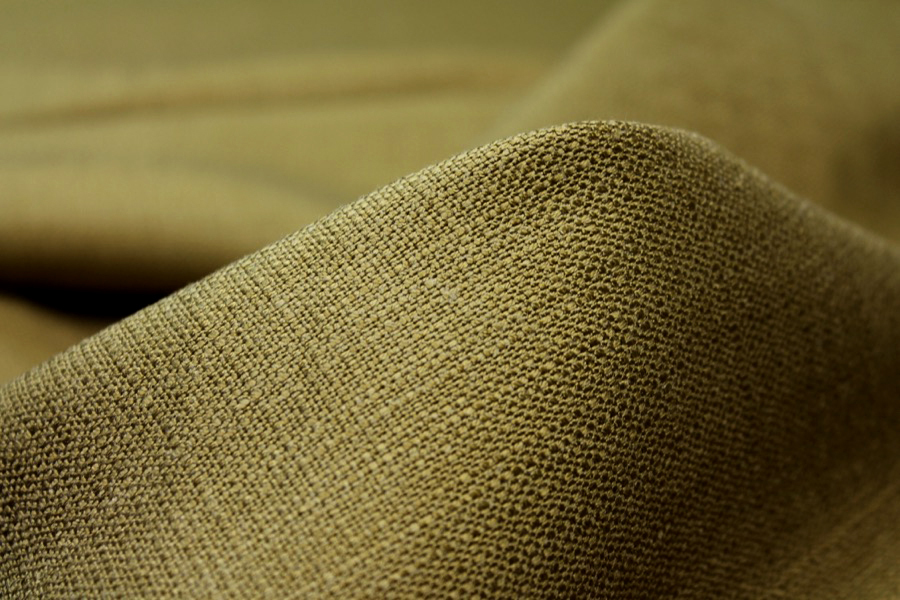 Textured Weave Linen - Olive fabric, image 2 of 7
