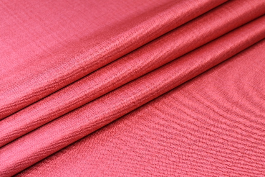 Textured Weave Linen - Coral fabric