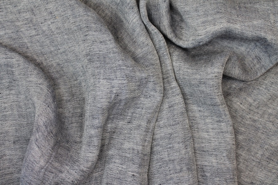 Reversible Two-Tone Linen - Navy fabric, image 3 of 4