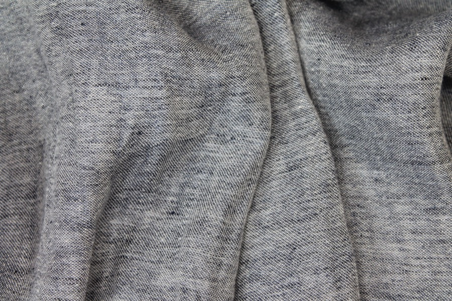 Reversible Two-Tone Linen - Navy fabric, image 4 of 4