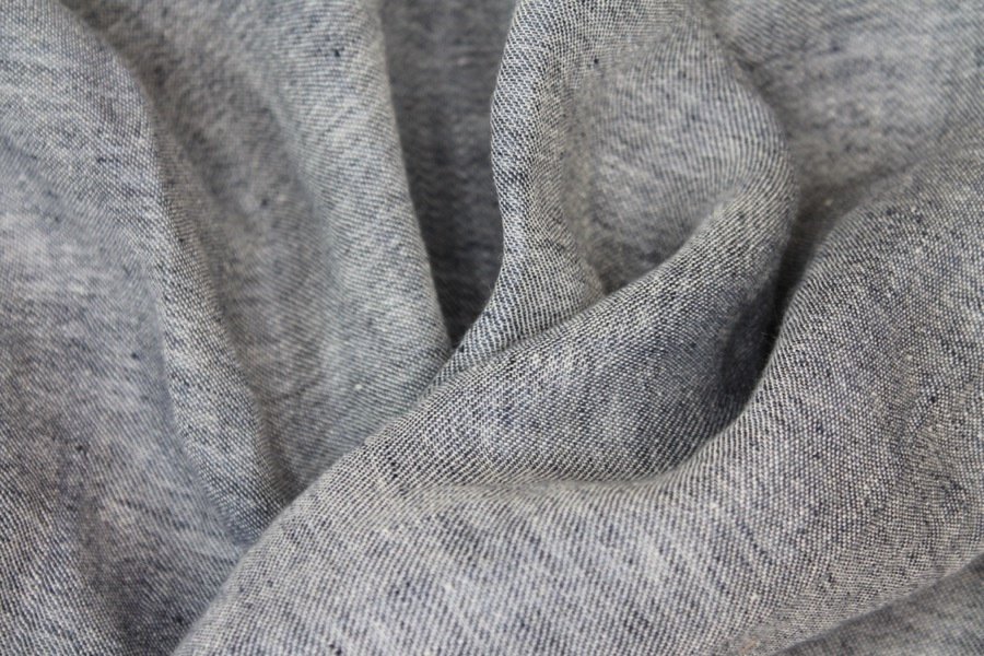 Reversible Two-Tone Linen - Navy fabric, image 2 of 4