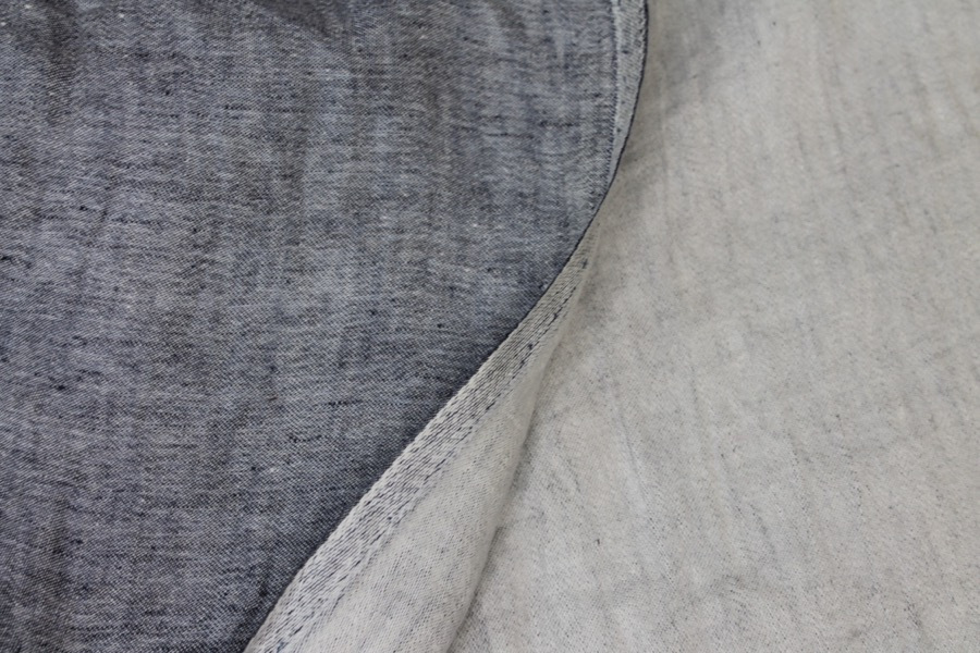 Reversible Two-Tone Linen - Navy fabric
