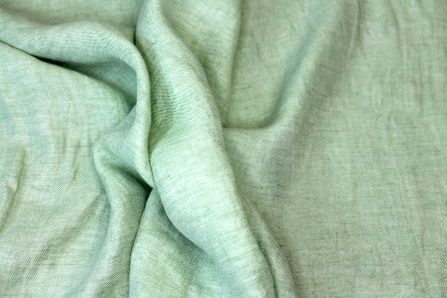 Reversible Two-Tone Linen - Pale Green fabric, image 3 of 7
