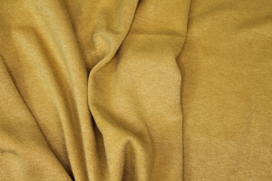 Super Soft Double Knit Jersey - Mustard fabric, image 2 of 6