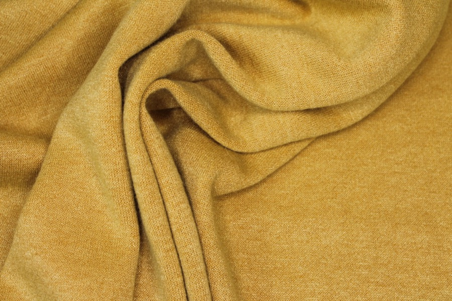 Super Soft Double Knit Jersey - Mustard fabric, image 4 of 6