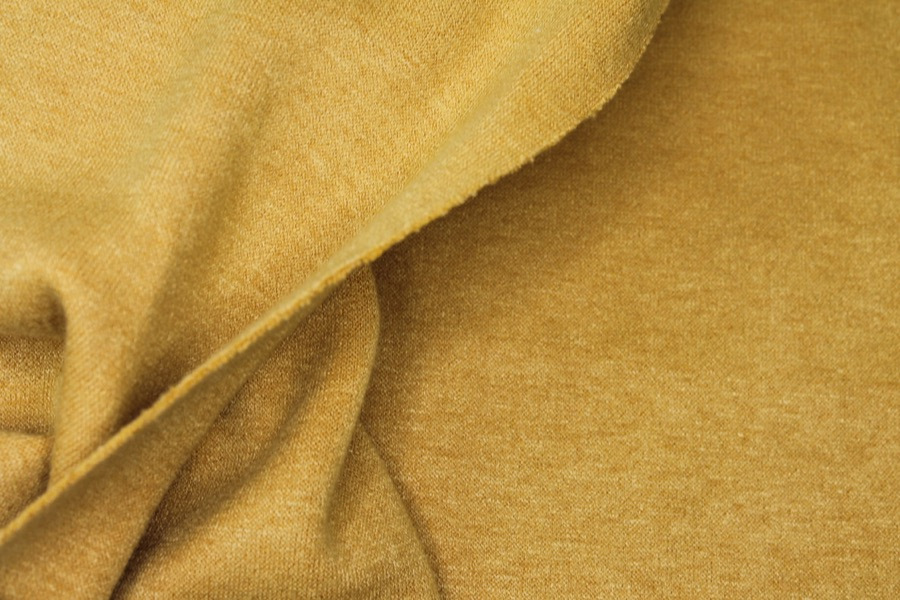 Super Soft Double Knit Jersey - Mustard fabric, image 6 of 6