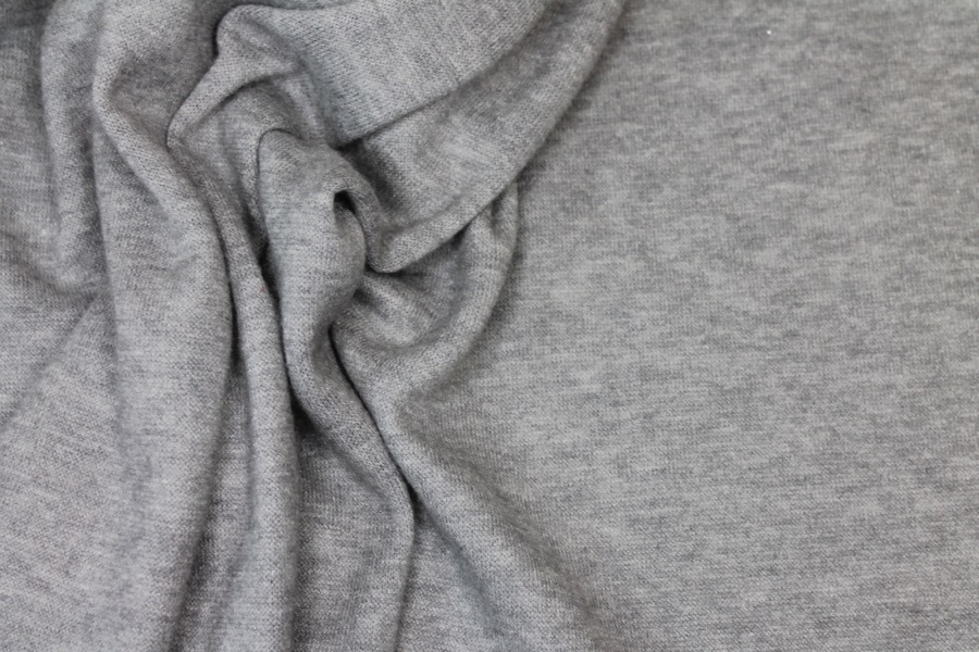 Super Soft Double Knit Jersey - Grey fabric, image 5 of 6