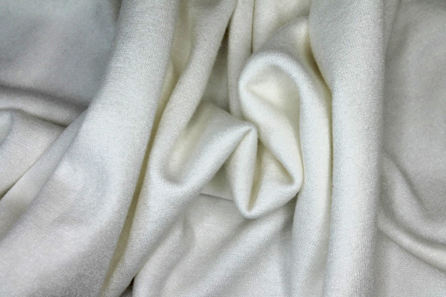 Super Soft Double Knit Jersey - Ivory fabric, image 3 of 8