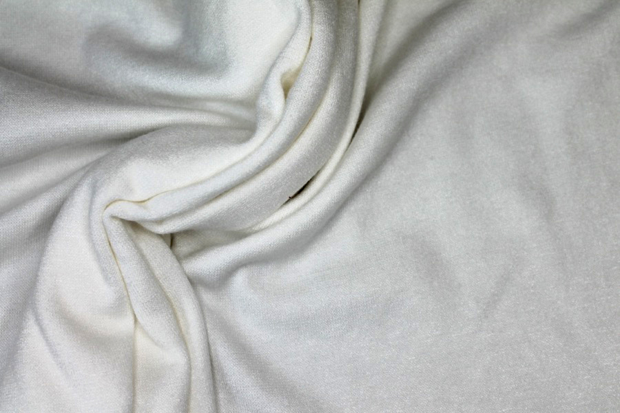 Super Soft Double Knit Jersey - Ivory fabric, image 6 of 8