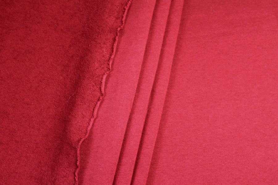 Organic Cotton Sweatshirt Jersey - Wine Red - 0.4m Piece fabric, image 5 of 7