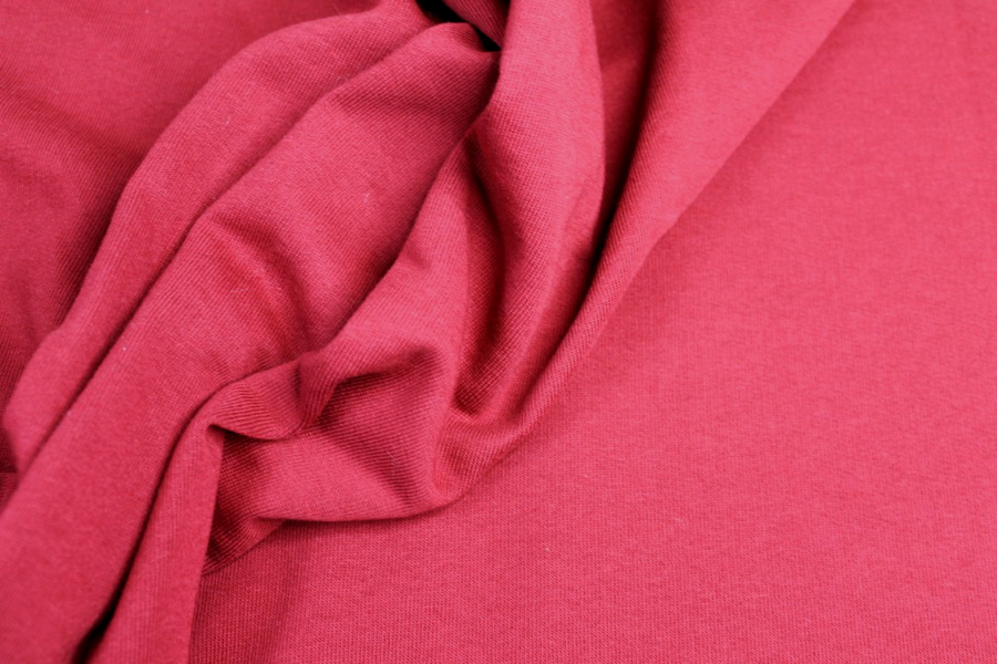Organic Cotton Sweatshirt Jersey - Wine Red - 0.4m Piece fabric, image 2 of 7