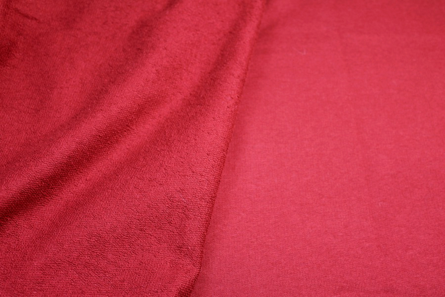 Organic Cotton Sweatshirt Jersey - Wine Red - 0.4m Piece fabric, image 3 of 7