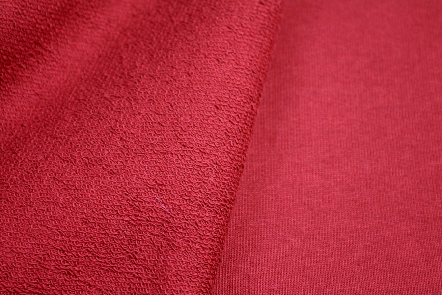 Organic Cotton Sweatshirt Jersey - Wine Red - 0.4m Piece fabric, image 4 of 7
