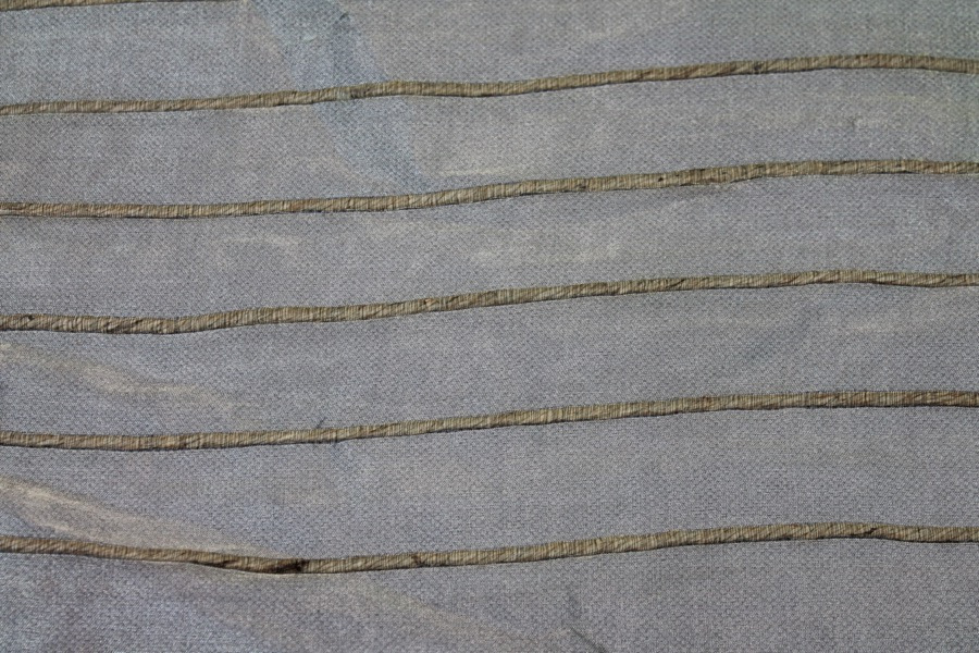 Silk Organza - Metallic Black Gold with Hessian String fabric, image 7 of 8