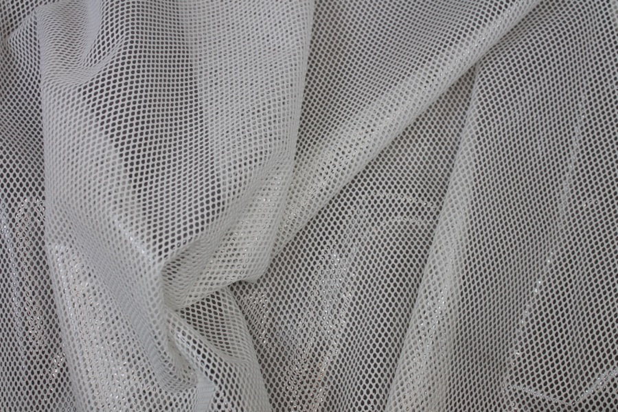 Plastic Laminated Spacer Tech Mesh - Ivory fabric, image 3 of 7