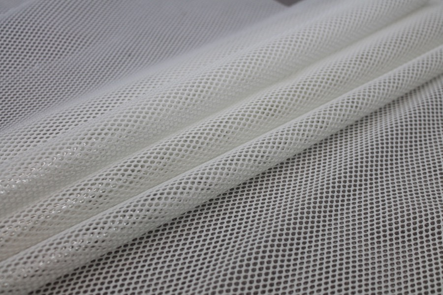 Plastic Laminated Spacer Tech Mesh - Ivory fabric