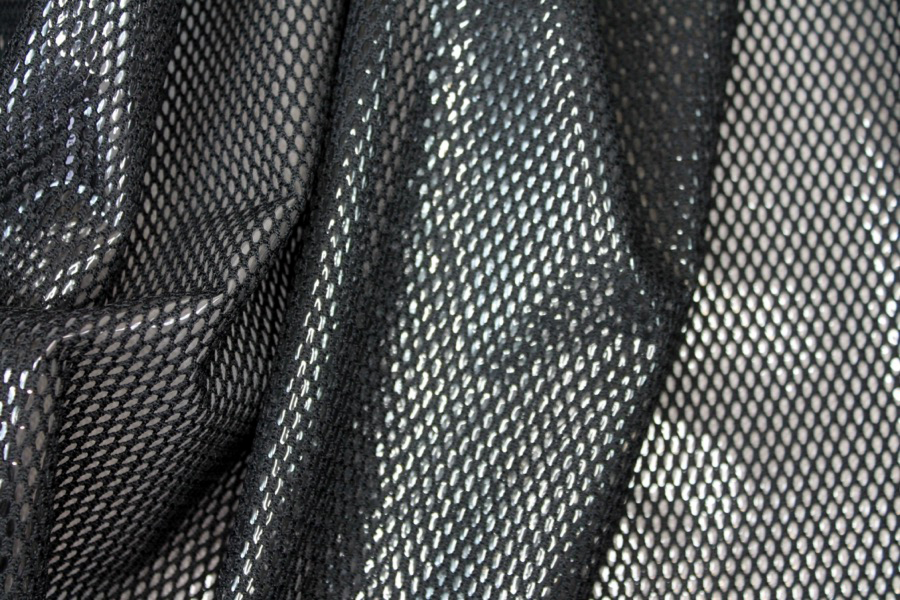 Plastic Laminated Spacer Tech Mesh - Black fabric, image 4 of 7