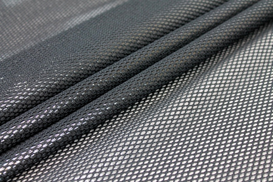Plastic Laminated Spacer Tech Mesh - Black fabric