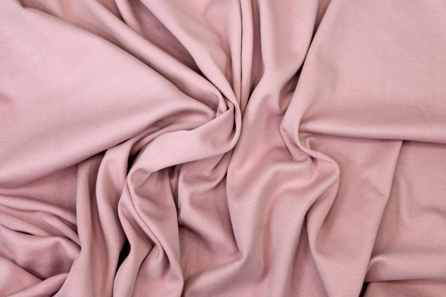 Organic Cotton Interlock Jersey - Dusty Pink fabric, image 2 of 7