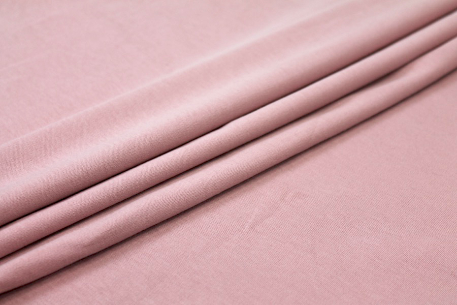 Organic Cotton Interlock Jersey - Dusty Pink fabric