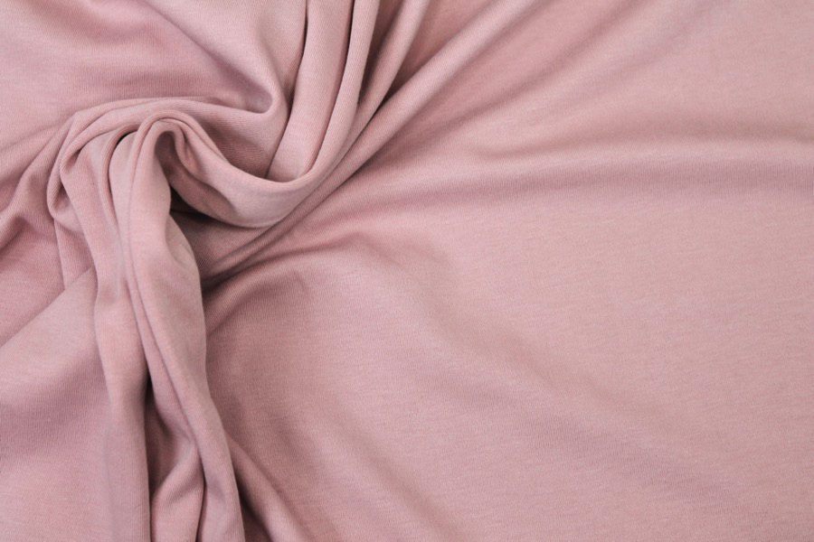 Organic Cotton Interlock Jersey - Dusty Pink fabric, image 3 of 7