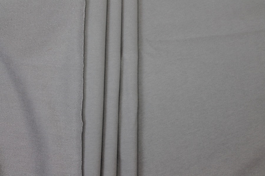 Organic Cotton Sweatshirt Jersey - Dyed Grey fabric, image 4 of 5